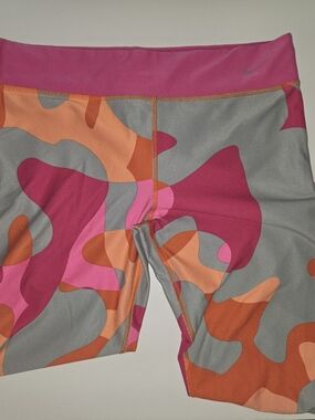 Nike Pink Orange Gray Camo Training  Leagins Size Xl